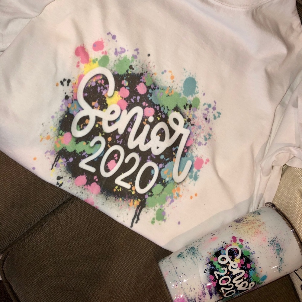 Shirt and tumbler matching senior 2020